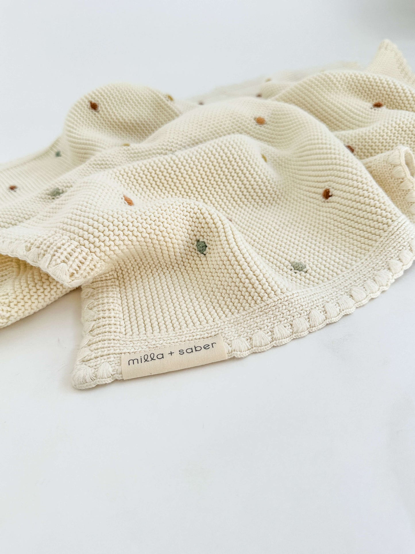 Organic Cotton Baby Blanket | Polka Dot Dreams