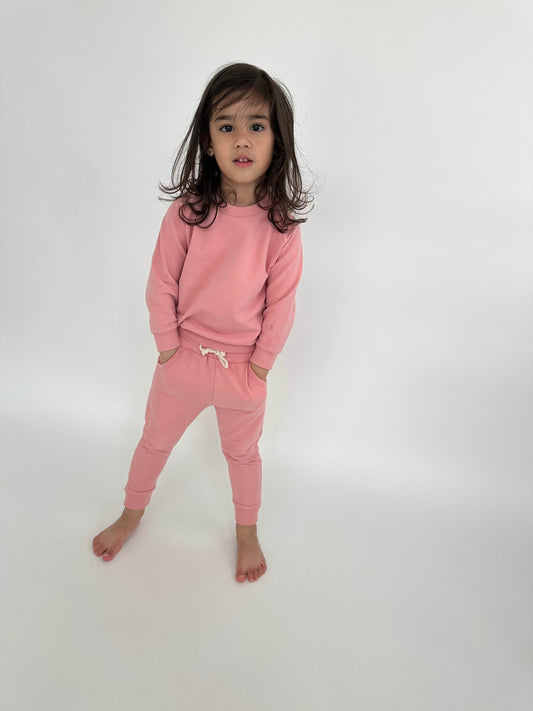 Organic Cotton French Terry Set | Fairy Floss Pink