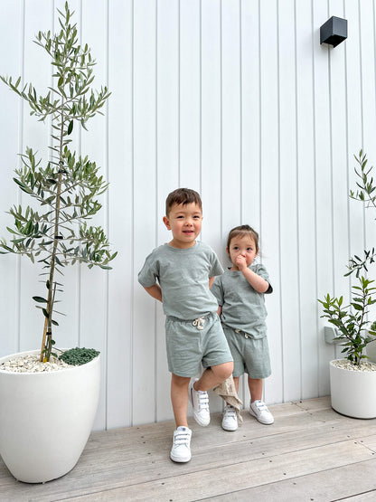 Organic Cotton Jersey Summer Set | Ocean Mist