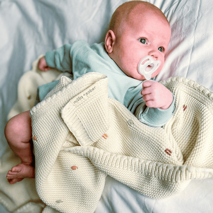 Organic Cotton Baby Blanket | Polka Dot Dreams