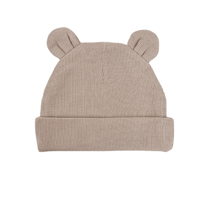 Organic Cotton Bear Beanie | Biscuit - Milla + Saber