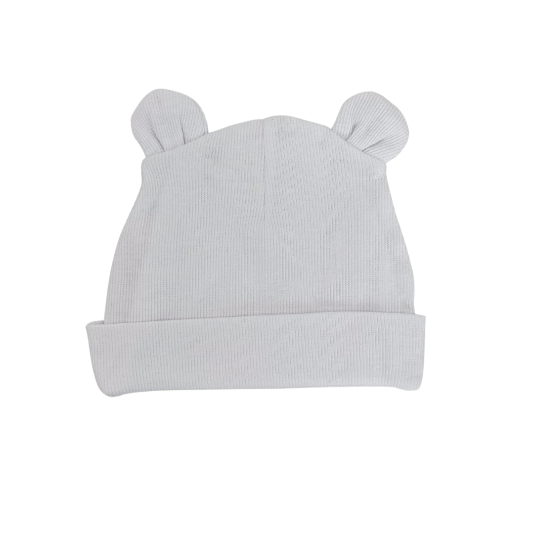 Organic Cotton Bear Beanie | Coconut - Milla + Saber