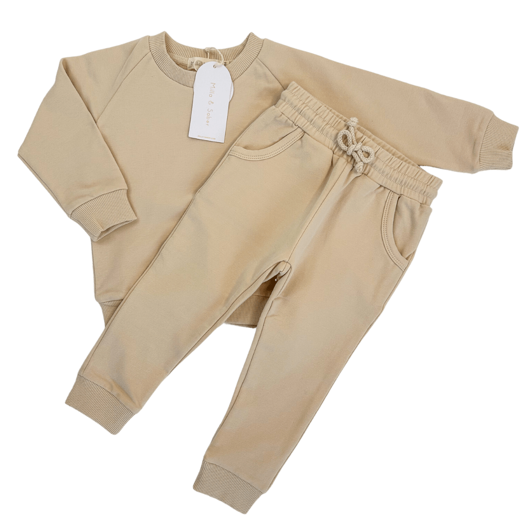 Organic Cotton French Terry Set | Buttercream - Milla + Saber