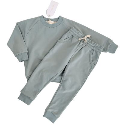 Organic Cotton French Terry Set | Duck Egg Blue - Milla + Saber