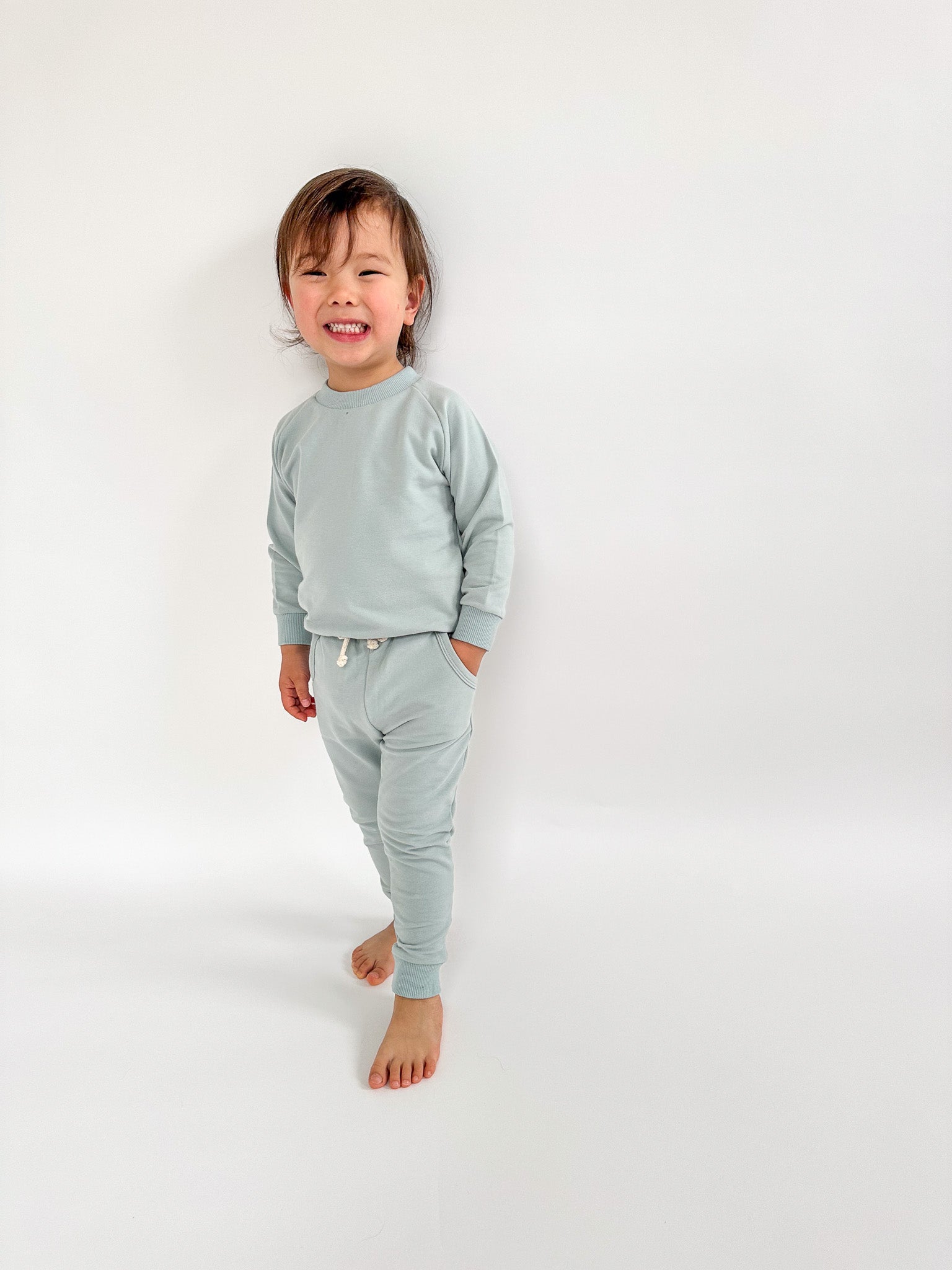 Organic Cotton French Terry Set | Duck Egg Blue - Milla + Saber