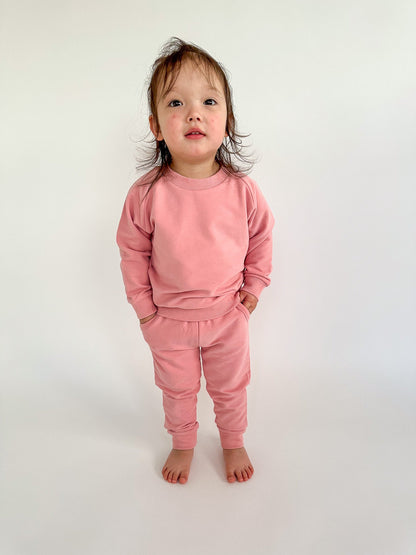 Organic Cotton French Terry Set | Fairy Floss Pink MAS002-2- Milla + Saber