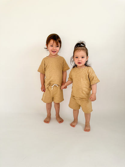 Organic Cotton Jersey Summer Set | Golden Sand - Milla + Saber