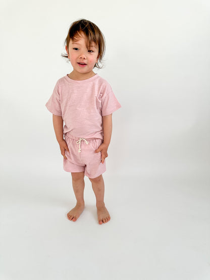 Organic Cotton Jersey Summer Set | Pink Lemonade - Milla + Saber