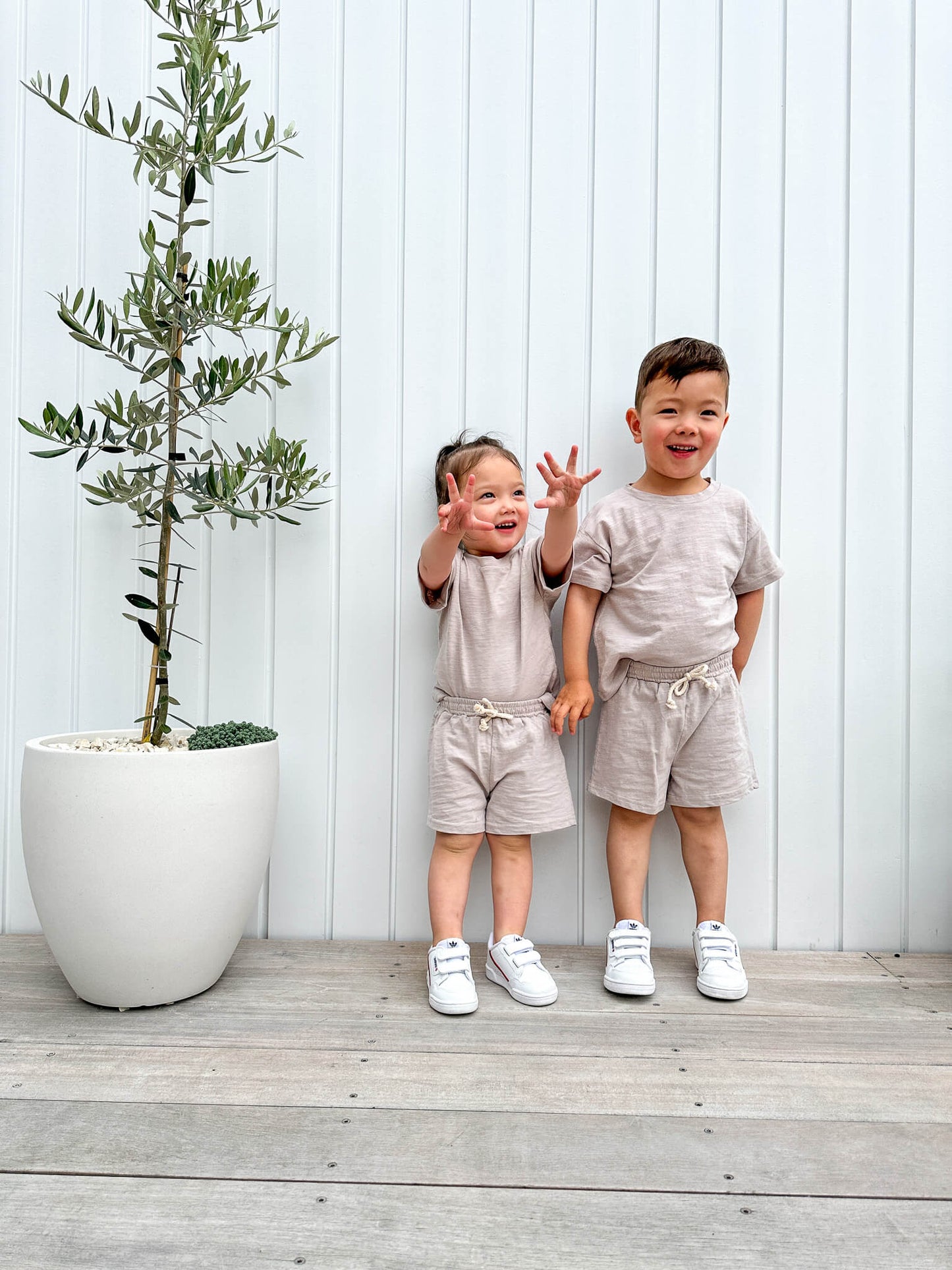 Organic Cotton Jersey Summer Set | Silver Fern - Milla + Saber