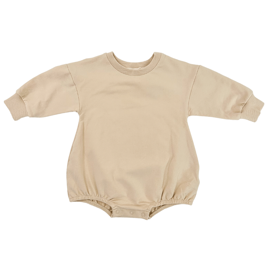 Organic French Terry Cotton Bubble Romper | Buttercream - Milla + Saber