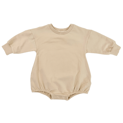 Organic French Terry Cotton Bubble Romper | Buttercream - Milla + Saber